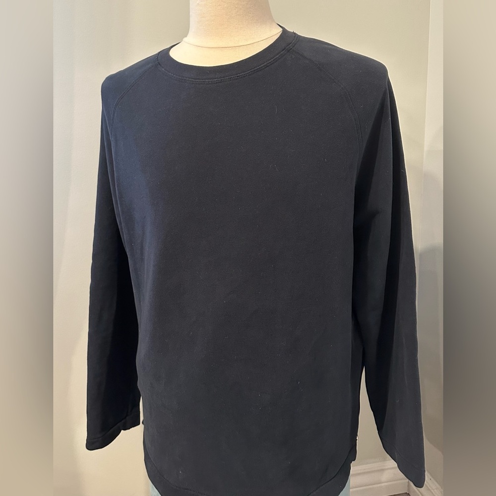 COS Black Long Sleeve Tee with Crew Neck
